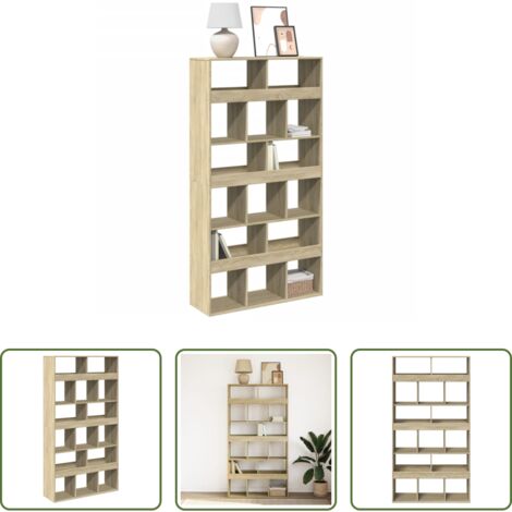 Libreria con 15 scomparti -  Libreria Rovere Sonoma 100x33x187,5 cm in Truciolato