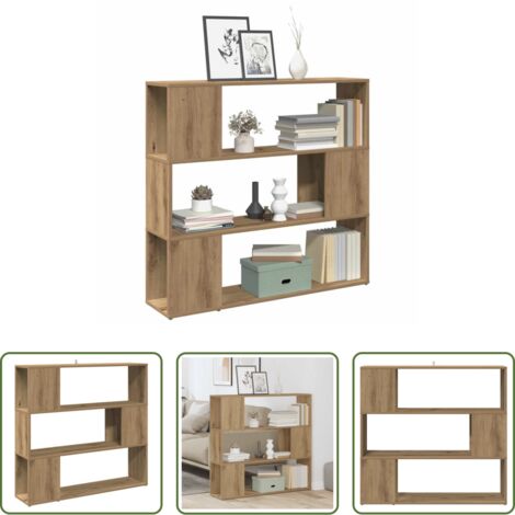 Libreria con 3 ripiani -  Libreria/Divisorio in Rovere Artigianale 100x24x94 cm