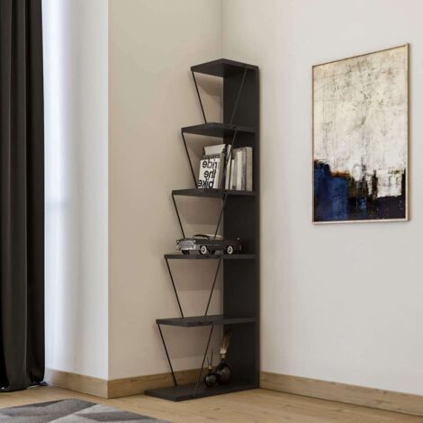 Libreria con 5 scaffali Nero  - DELORY