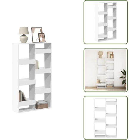 Libreria con 8 ripiani - vidaXL Libreria Bianca 100x33x175 cm in Legno Multistrato - Libreria decorativa