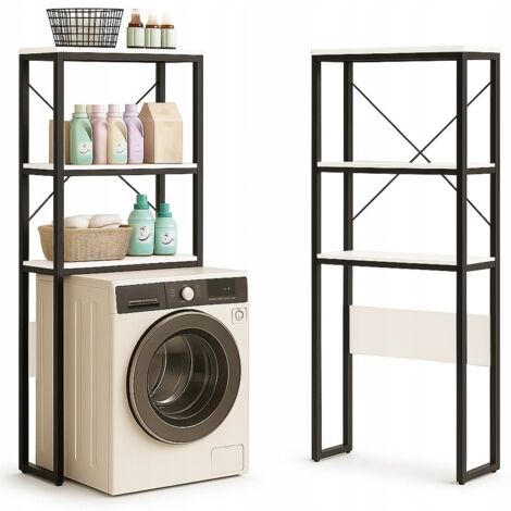 Libreria con finitura marrone, con misure 66x34x160 cm.