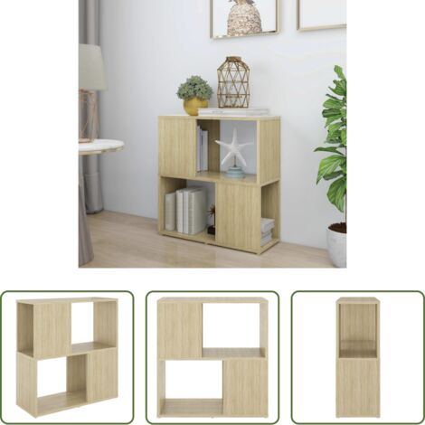 Libreria con ripiani -  Libreria Rovere Sonoma 60x24x63 cm in Truciolato