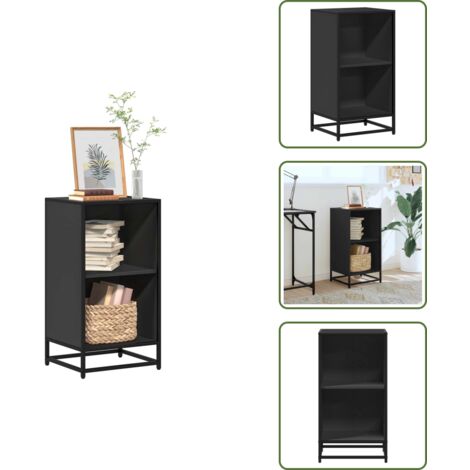 Libreria con ripiani - vidaXL Libreria Nera 40x35x76 cm in Legno Multistrato - Libreria per interni