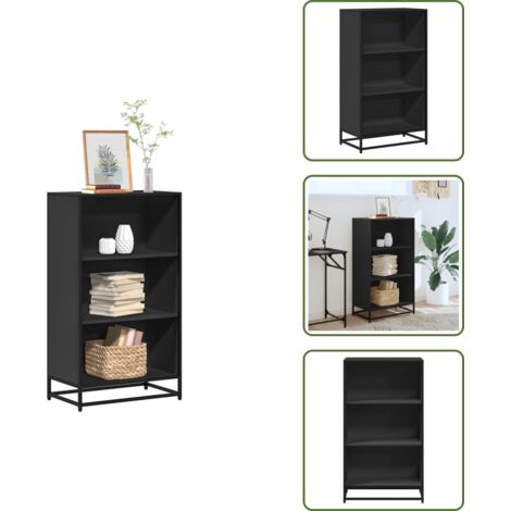 Libreria con ripiani - vidaXL Libreria Nera 60x35x107,5 cm in Legno Multistrato - Libreria per interni