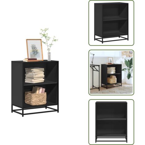 Libreria con ripiani - vidaXL Libreria Nera 60x35x76 cm in Legno Multistrato - Libreria per interni