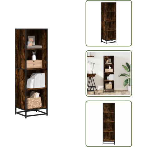 Libreria con ripiani - vidaXL Libreria Rovere Fumo 40x35x139 cm in Truciolato - Libreria decorativa