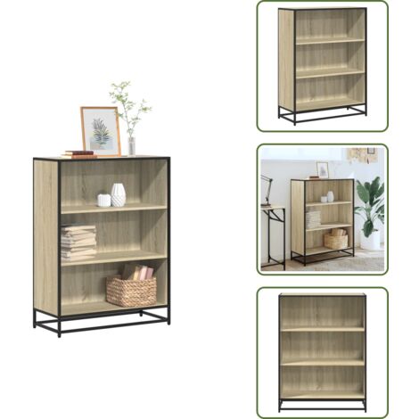 Libreria con ripiani - vidaXL Libreria Rovere Sonoma 80,5x35x107,5 cm in Legno Multistrato - Libreria decorativa