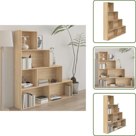 Libreria con scaffali - vidaXL Libreria/Divisorio Rovere Sonoma 155x24x160cm Legno Multistrato - Libreria per casa