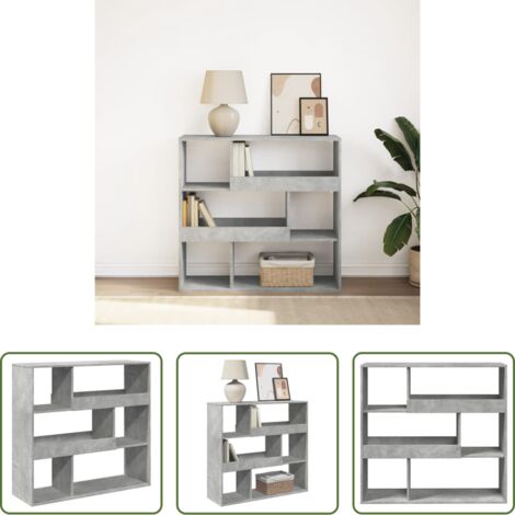 Libreria con scomparti -  Libreria/Divisorio Grigio Cemento 100x33x94,5 cm