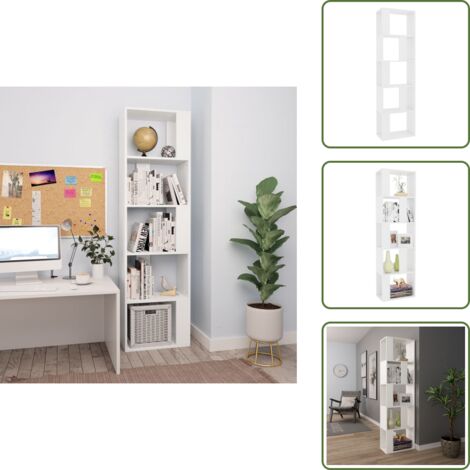 Libreria con scomparti - vidaXL Libreria/Divisorio Bianco 45x24x159 cm in Legno Multistrato - Libreria per casa