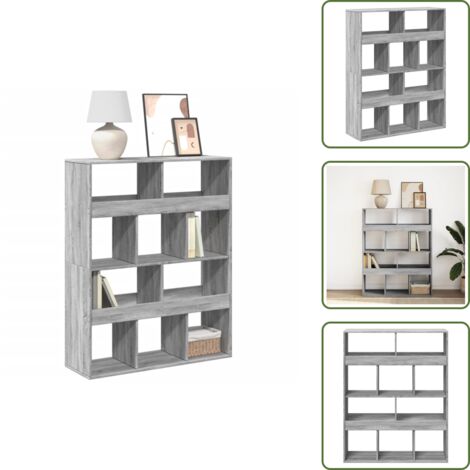 Libreria con scomparti - vidaXL Libreria Grigio Sonoma 100x33x125,5 cm in Legno Multistrato - Libreria per casa