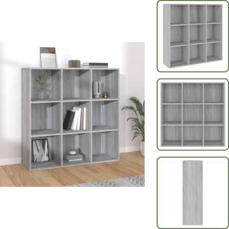 Libreria con scomparti - vidaXL Libreria Grigio Sonoma 98x29x97,5 cm - Libreria decorativa