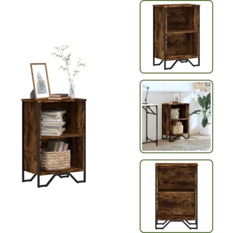 Libreria con scomparti - vidaXL Libreria Rovere Fumo 50x31x74,5 cm in Legno Multistrato - Libreria per libri