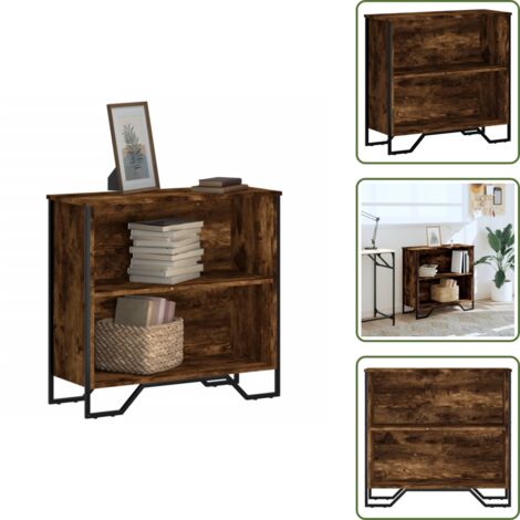 Libreria con scomparti - vidaXL Libreria Rovere Fumo 80x31x74,5 cm in Truciolato - Libreria per libri