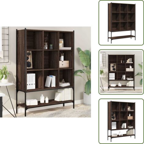 Libreria con scomparti - vidaXL Libreria Rovere Marrone 102x30x141,5 cm in Legno Multistrato - Libreria per casa