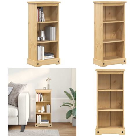 Libreria Corona 46x29x100 cm in Legno Massello di Pino - Libreria per libri - Libreria in pino