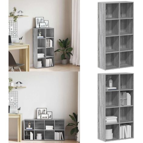 Libreria/Credenza Grigio Sonoma 66x30x130 cm Legno Multistrato - Credenza - Libreria in legno