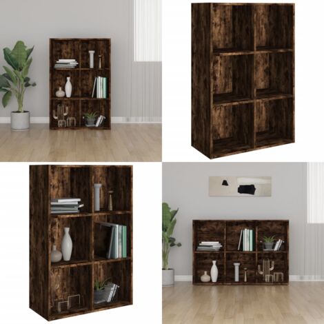 Libreria/Credenza Rovere Fumo 66x30x98 cm in Legno Multistrato - Credenza in legno - Libreria multistrato