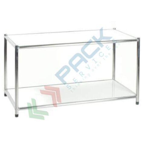Libreria Cromata 2 Ripiani Bianchi Cm 40 X 80 X H. 40,5