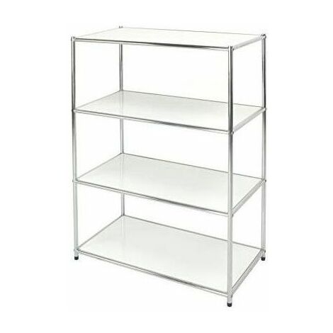 SoBuy Mensola Da Muro Libreria Mensola Con Cassetto Bianco 40 x 24 x 8 cm  FRG92-WN