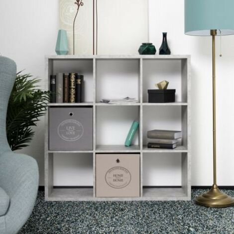 Libreria cubo 9 colore bianco cm 91x29,5x91h mobile giorno arredo