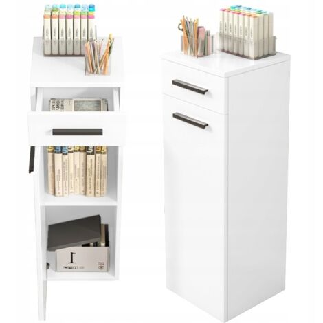 Libreria da 30x30x85 cm, in finitura bianca, ideale per ogni ambiente.