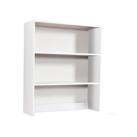 Libreria da appoggio per scrivania 2 ripiani Bianco Frassinato H.105x90x29cm (ANGELA)