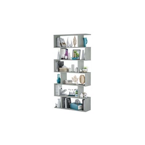 Libreria da arredo divisorio  cm 80X25X192H CEMENTO