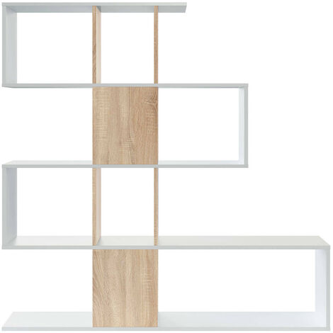 KIT LIBRERIAZIG-ZAG 145X29X145H BIANCO/CEM.