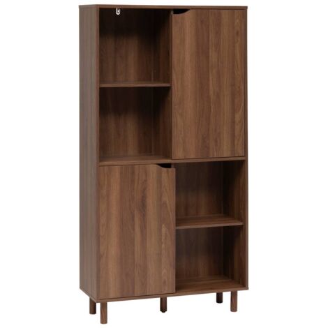 Librería de 2 puertas slidy de madera oscura - 5five