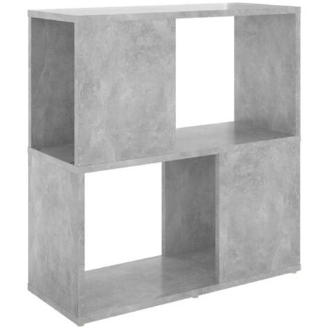 Librería de madera contrachapada gris hormigón 60x24x63 cm vidaXL