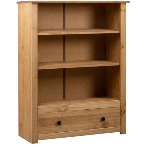 Librería de madera maciza de pino estilo Panamá 80x35x110 cm