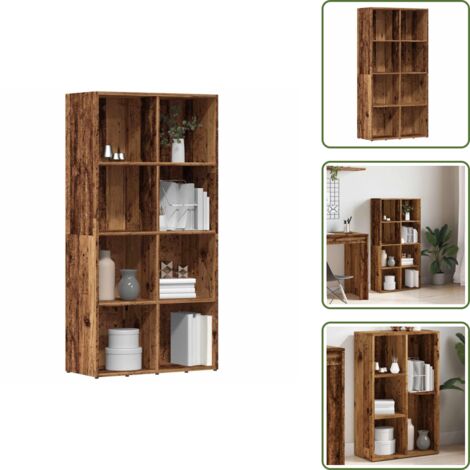 Libreria decorativa - vidaXL Libreria in Legno Antico 66x30x130 cm in Legno Multistrato - Libreria per libri