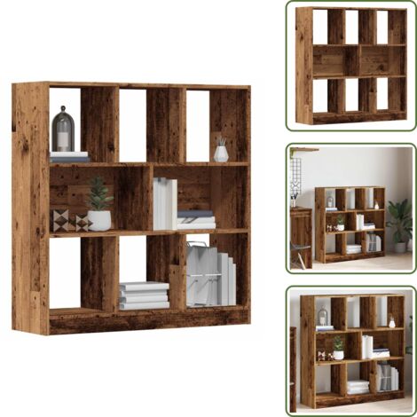 Libreria decorativa - vidaXL Libreria in Legno Antico 97,5x29,5x100 cm Legno Multistrato - Libreria per casa