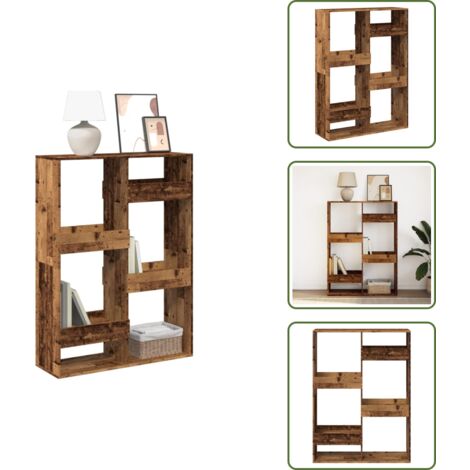 Libreria decorativa - vidaXL Libreria Legno Antico 100x33x135 cm in Legno Multistrato - Libreria per casa