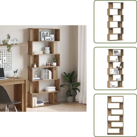 Libreria decorativa - vidaXL Libreria Rovere Artigianale 80x24x192 cm Legno Multistrato - Libreria per libri