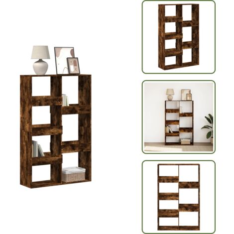Libreria decorativa - vidaXL Libreria Rovere Fumo 100x33x155,5 cm in Legno Multistrato - Scaffale per oggetti