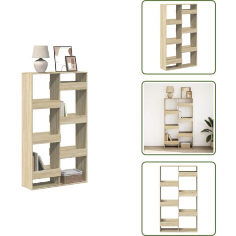 Libreria decorativa - vidaXL Libreria Rovere Sonoma 100x33x175 cm in Legno Multistrato - Libreria con scaffale