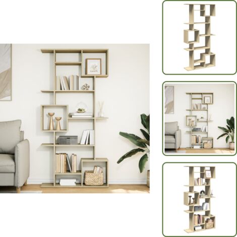 Libreria decorativa - vidaXL Libreria Rovere Sonoma 92x29x188 cm in Legno Multistrato - Libreria con scaffale