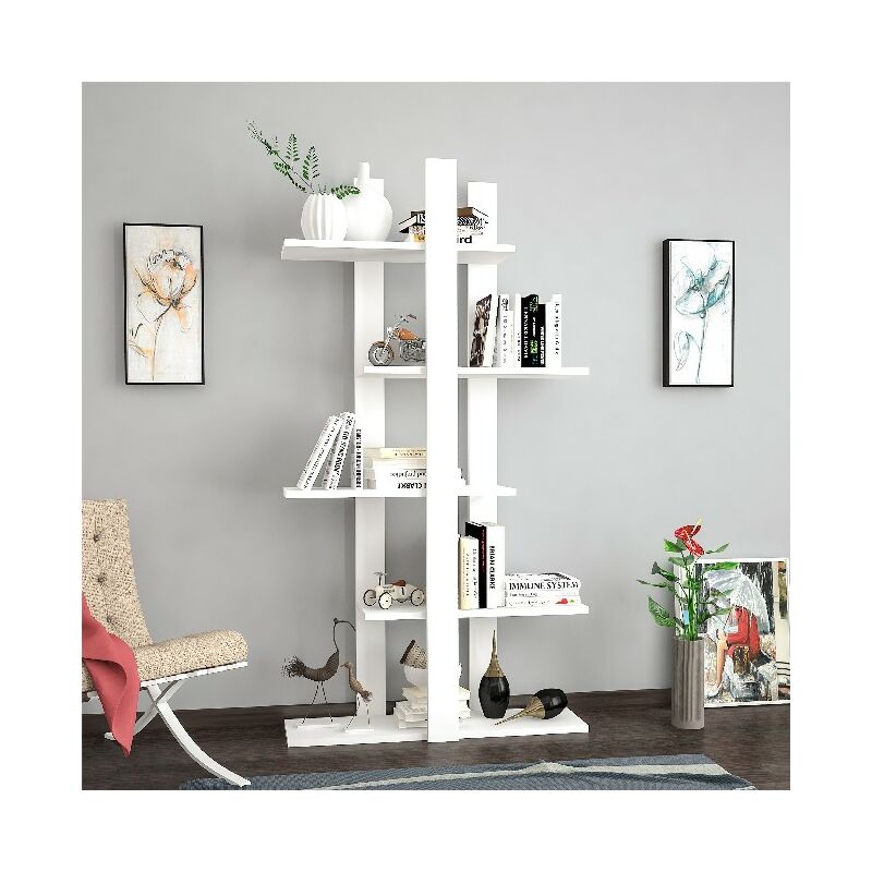 

Libreria Denbi - Estanteria para Libros, Mueble de Pared con Compartimientos para Salon, Oficina - Blanco, in Aglomerado Melaminico , 75x25,5x150 cm