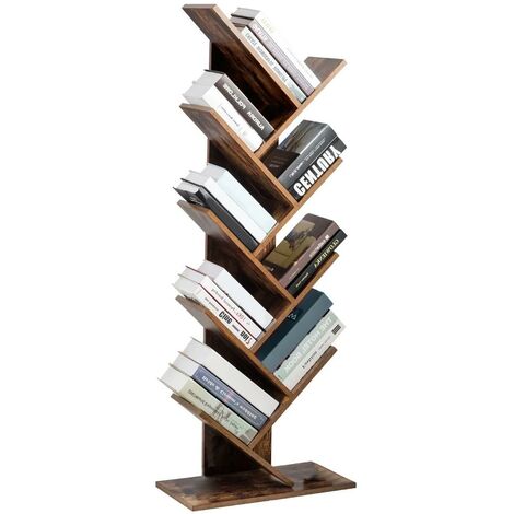 Libreria Geometrica A 6 Ripiani Gadroad – Scaffale A S In Legno E Metallo – Design Moderno Per Soggiorno E Ufficio – Nero/Oro