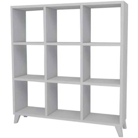 Libreria di design per soggiorno scaffale stile originale con 9 vani portaoggetti 100 x 88 x 20 cm bianco 030006492