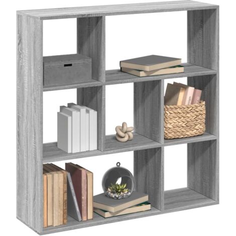 Librería divisor madera ingeniería gris Sonoma 102x29x103,5 cm vidaXL