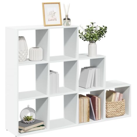 Librería divisora 3 niveles madera blanca 137,5x29x103,5 cm