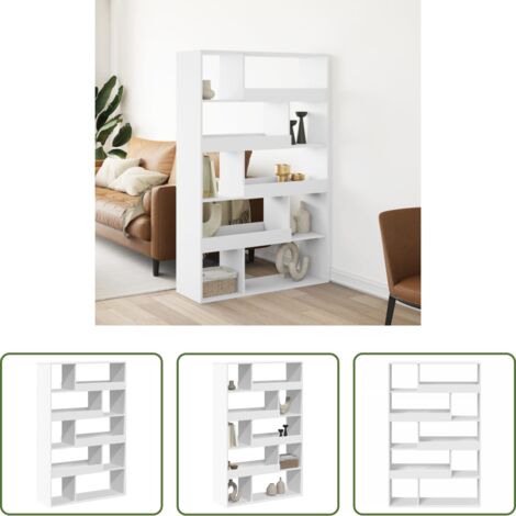 Libreria divisoria -  Divisorio Stanza Bianco 100x33x156,5 cm in Truciolato