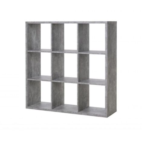 Libreria divisorio 107x33x107 cm beton grigio cemento
