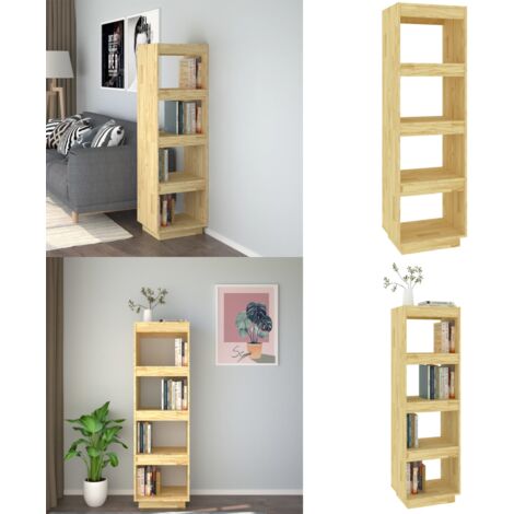 Libreria/Divisorio 41x35x135 cm in Legno Massello di Pino - Scaffale per libri - Divisorio in legno