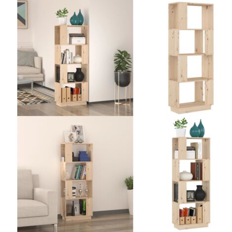 Libreria/Divisorio 51x25x132 cm in Legno Massello di Pino - Divisorio in legno - Libreria in pino