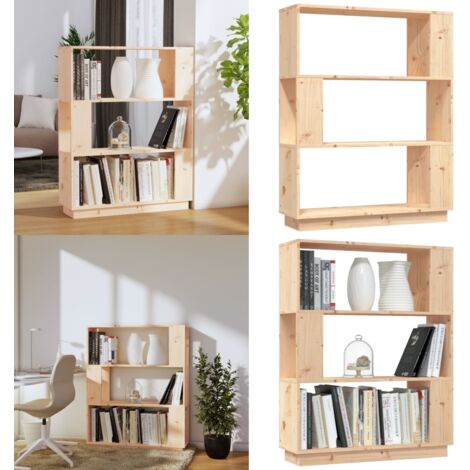 Libreria/Divisorio 80x25x101 cm in Legno Massello di Pino - Divisorio in legno - Libreria in pino