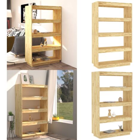 Libreria/Divisorio 80x35x135 cm in Legno Massello di Pino - Scaffale per libri - Divisorio